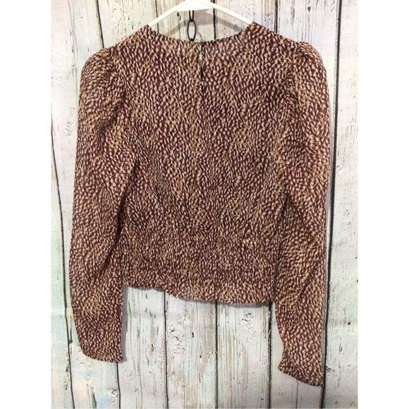 EXPRESS Brown & White Sparkle Crop Top NEW size XS - Picture 9 of 11